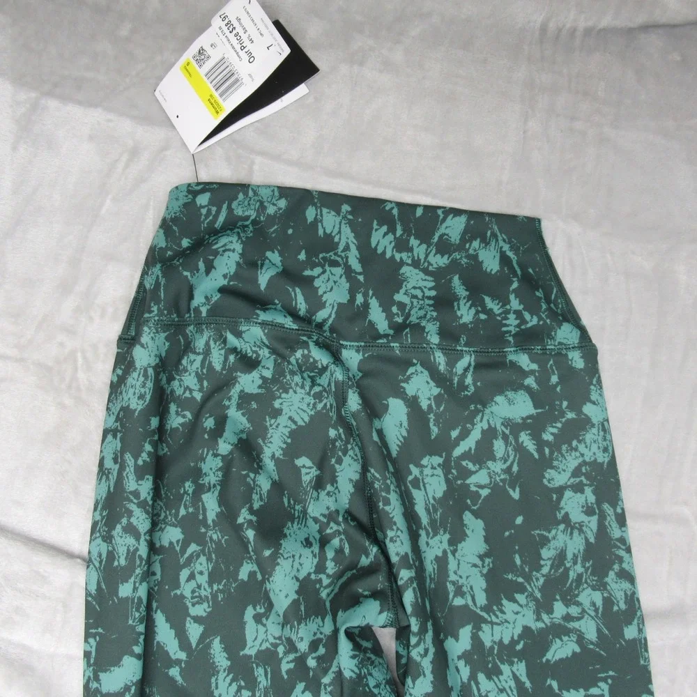 Nike One Leggings Womens Small Green Dri-Fit High Rise 7/8 Crop Training $70 NEW